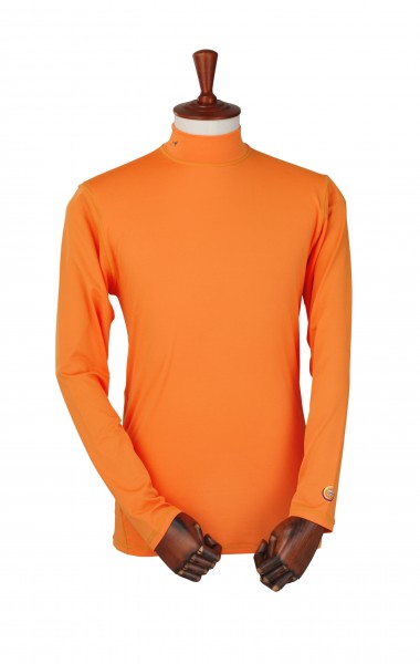 Kragen-Langarm-Shirt orange